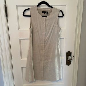 Theory Zipper Front Linen Dress